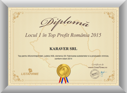 1st Diploma Romania KARAVER 